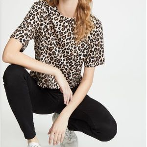Veronica Beard Abbey Leopard Top Size S
